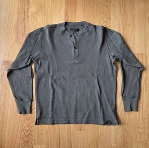 Filson Waffle Knit Thermal Henley - Mossy Rock (M)